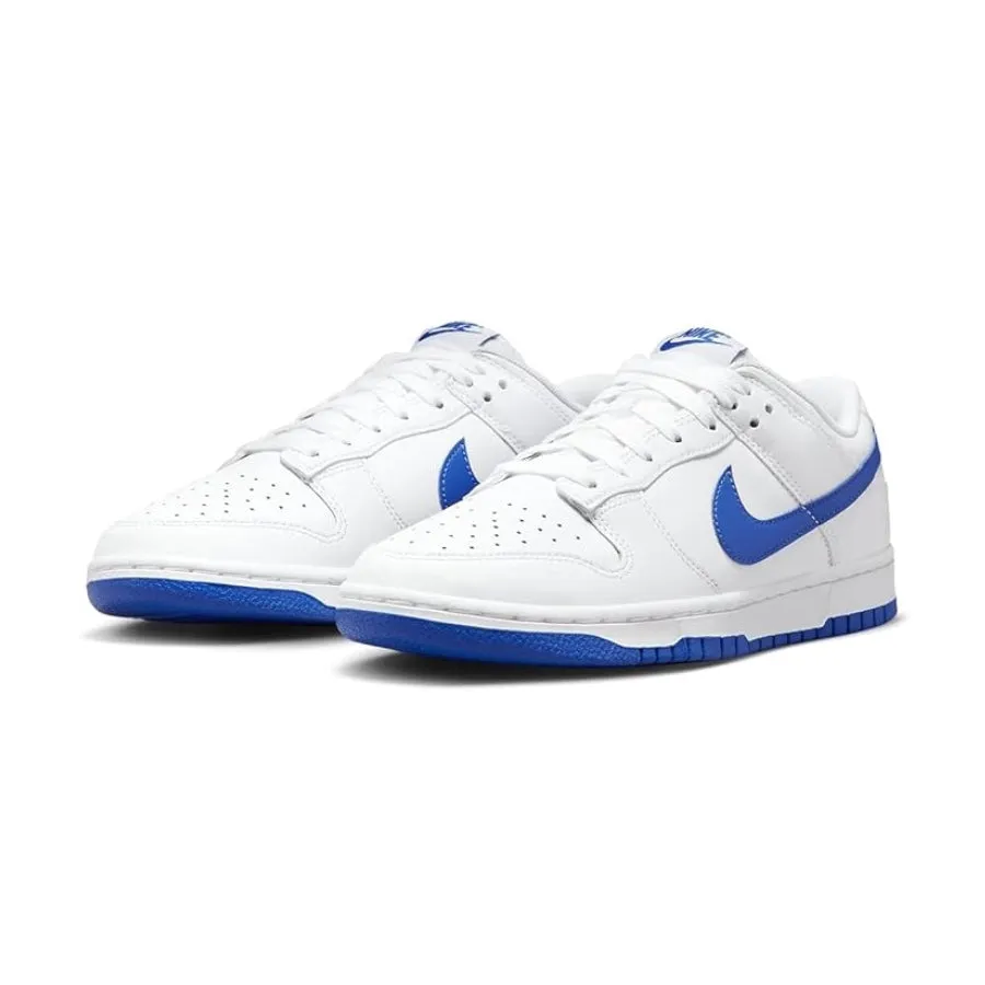 Nike Dunk Low Hyper Royal White Iconic Sneakers