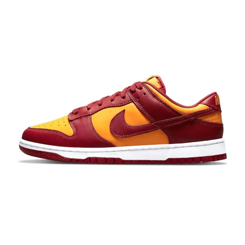 Nike Dunk Low Midas Gold Tough Red White Nike Dunk sneakers with classic silhouette