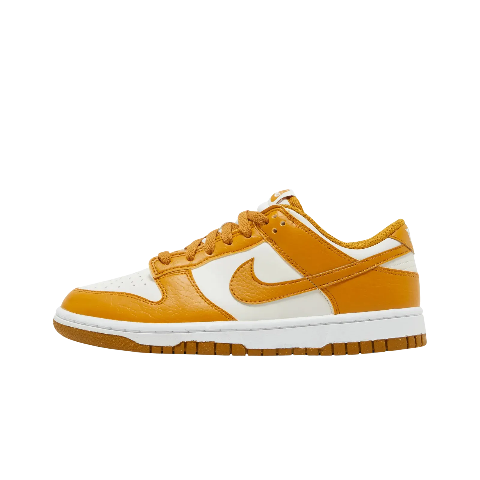 Nike Dunk Low Next Nature Phantom Gold Suede (Women's) Nike cushioned shoes for casual wear