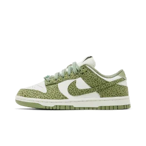 Nike Dunk Low Safari Oil Green (Women's) Nike sporty look with timeless feel