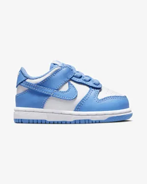 NIKE DUNK LOW TODDLER UNC UNIVERSITY BLUE 2021 Preschool sneakers for young kids