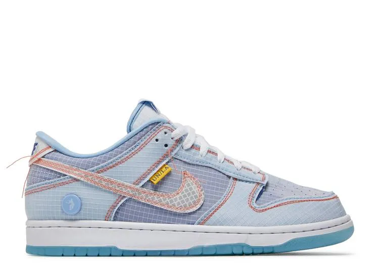 Nike Dunk Low Union Passport Pack Argon (WORN) Nike athletic shoes with flyknit design