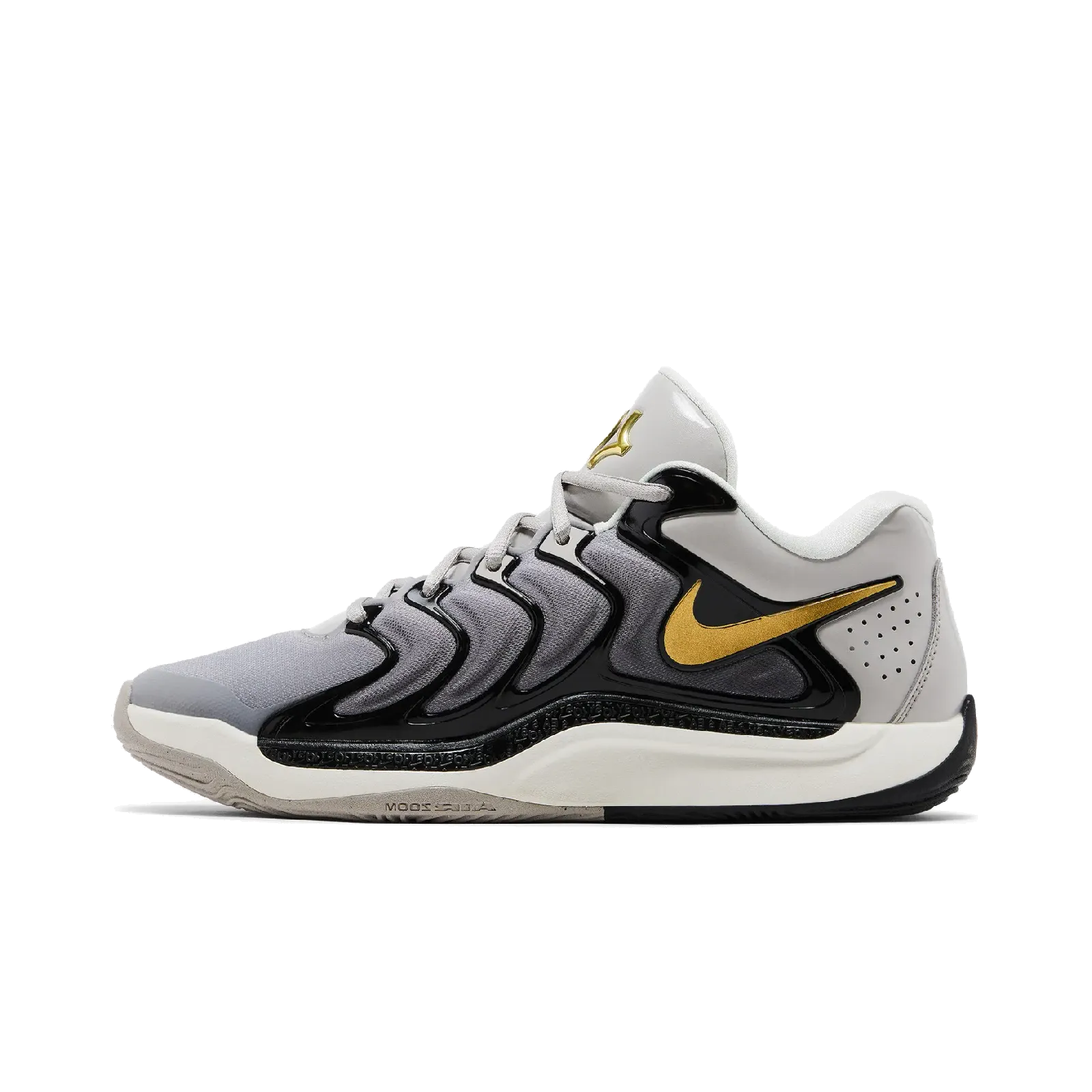 Nike KD 17 Light Iron Ore Metallic Gold Nike sporty look with timeless feel