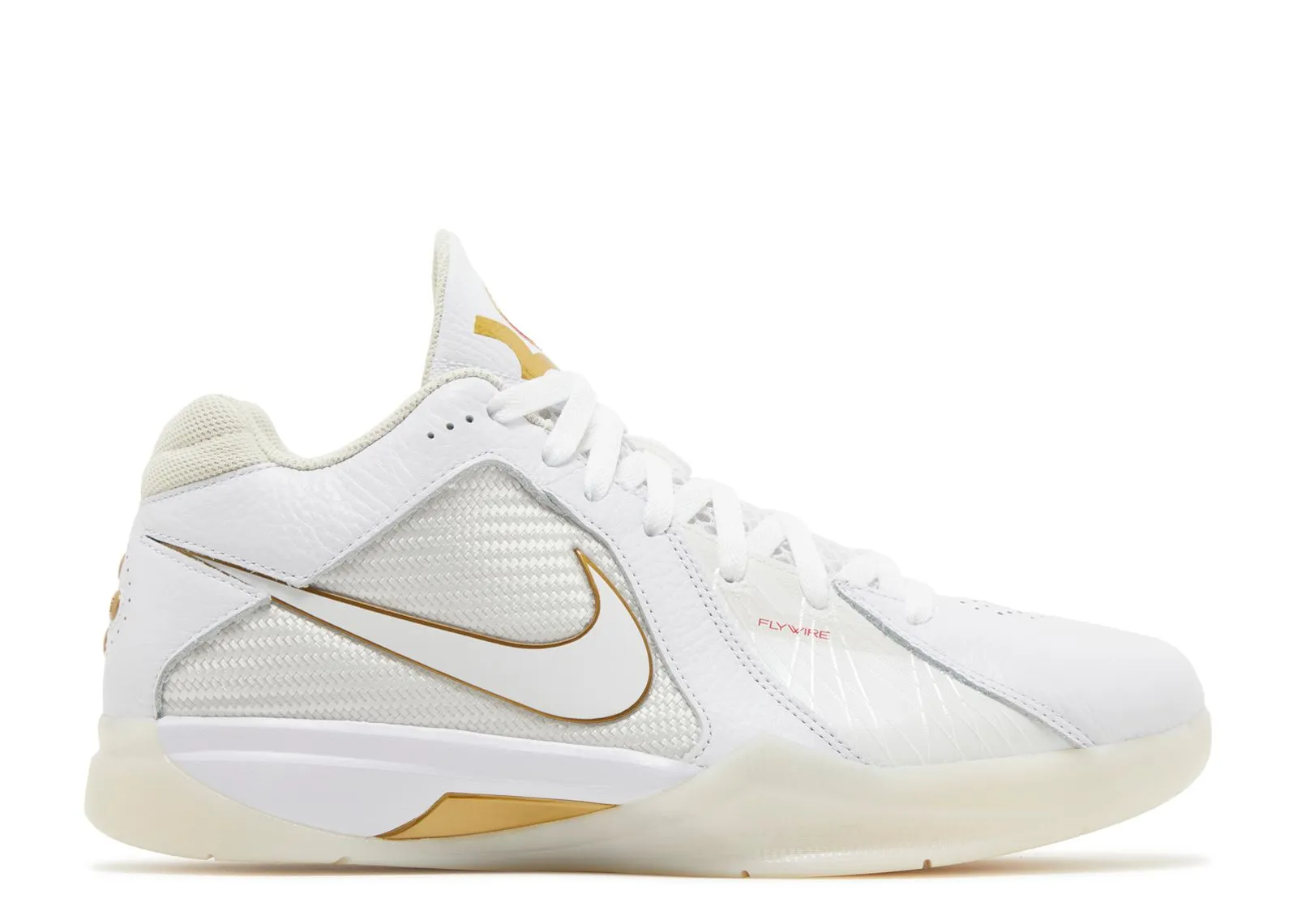 Nike KD 3 Retro White Metallic Gold (WORN) Nike sporty look with timeless feel