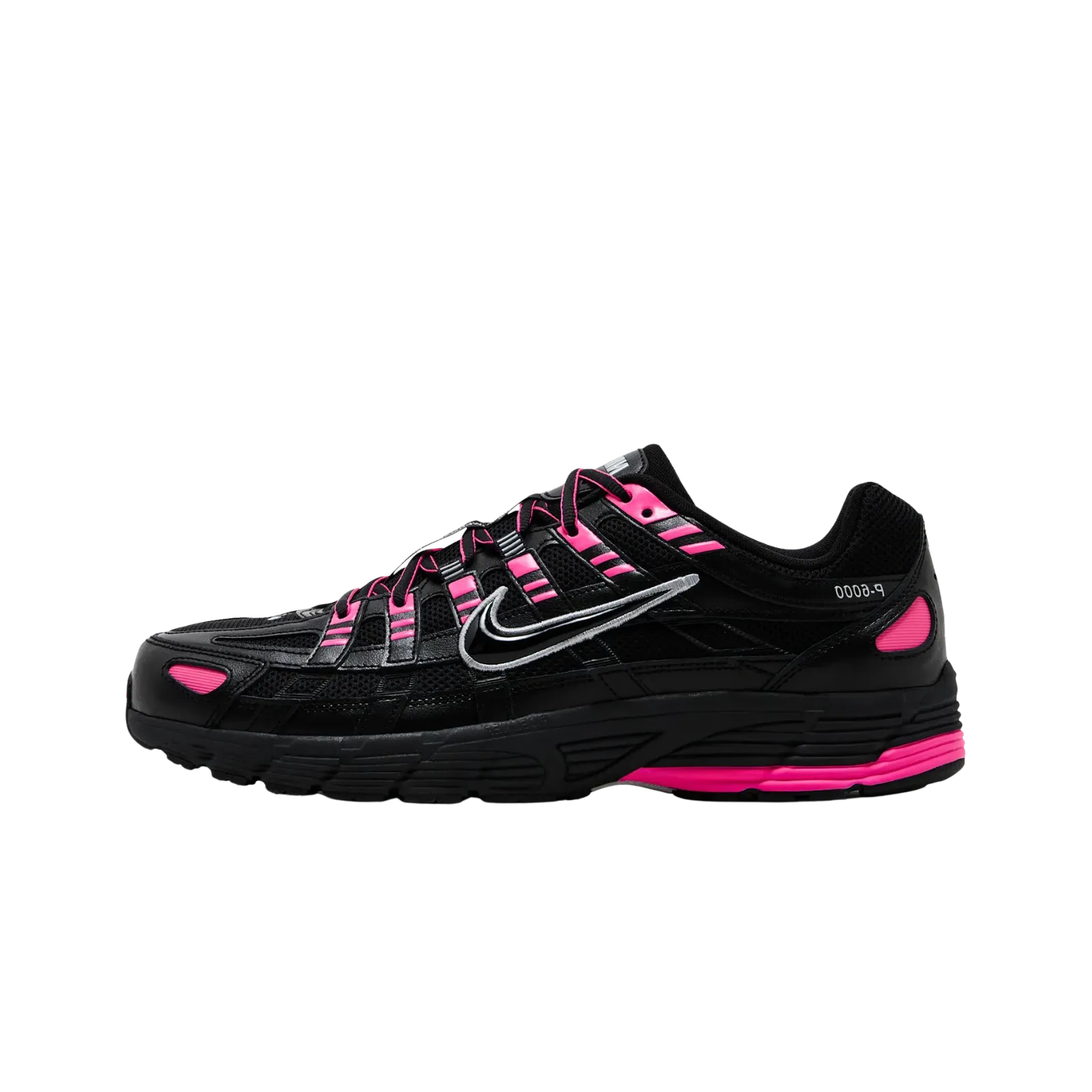Nike P-6000 Pink Blast Metallic Silver Black Nike cushioned shoes for casual wear