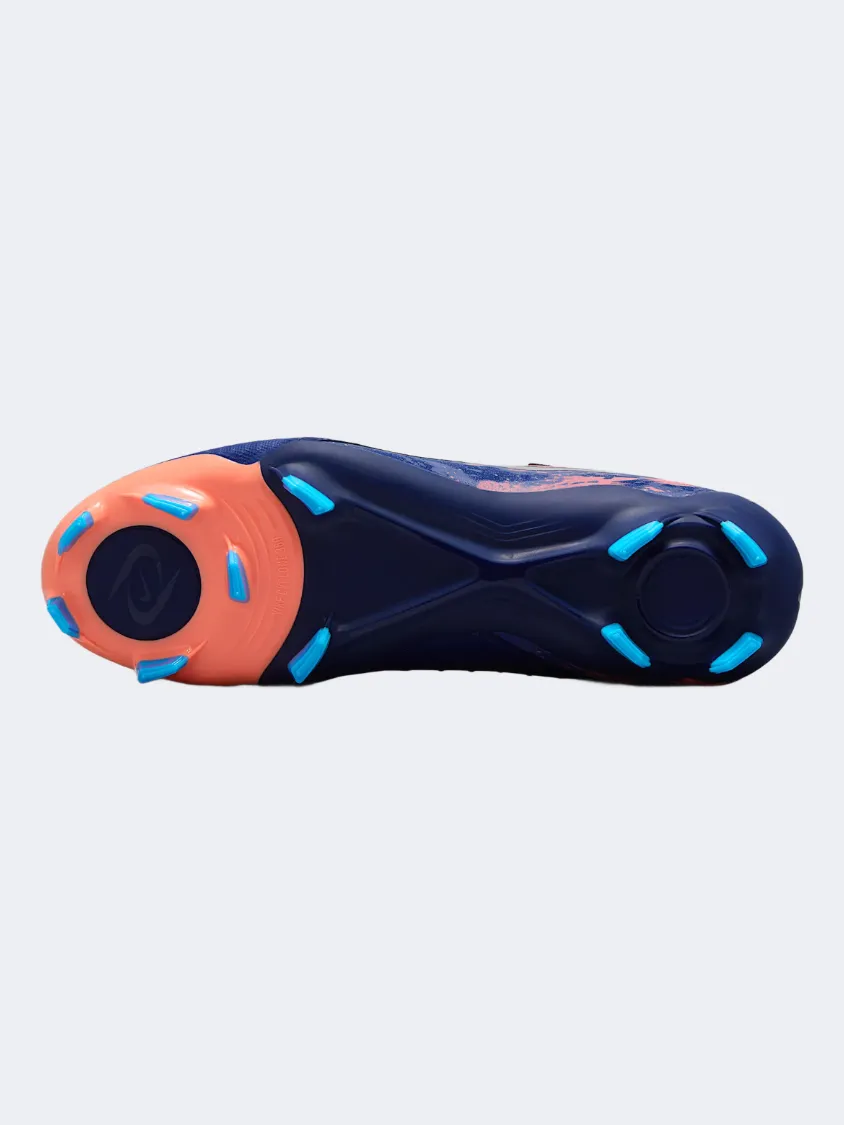 Nike Phantom GX 2 Academy FG/MG Erling Haaland Men Football Shoes Blue Void/Chrome Mens Urban Style Comfort Shoes