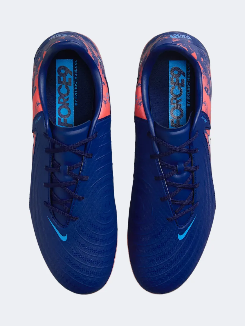 Nike Phantom GX 2 Academy FG/MG Erling Haaland Men Football Shoes Blue Void/Chrome Mens Urban Style Comfort Shoes