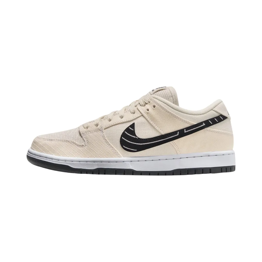 Nike SB Dunk Low Albino & Preto Fossil Black Nike Dunk sneakers with classic silhouette