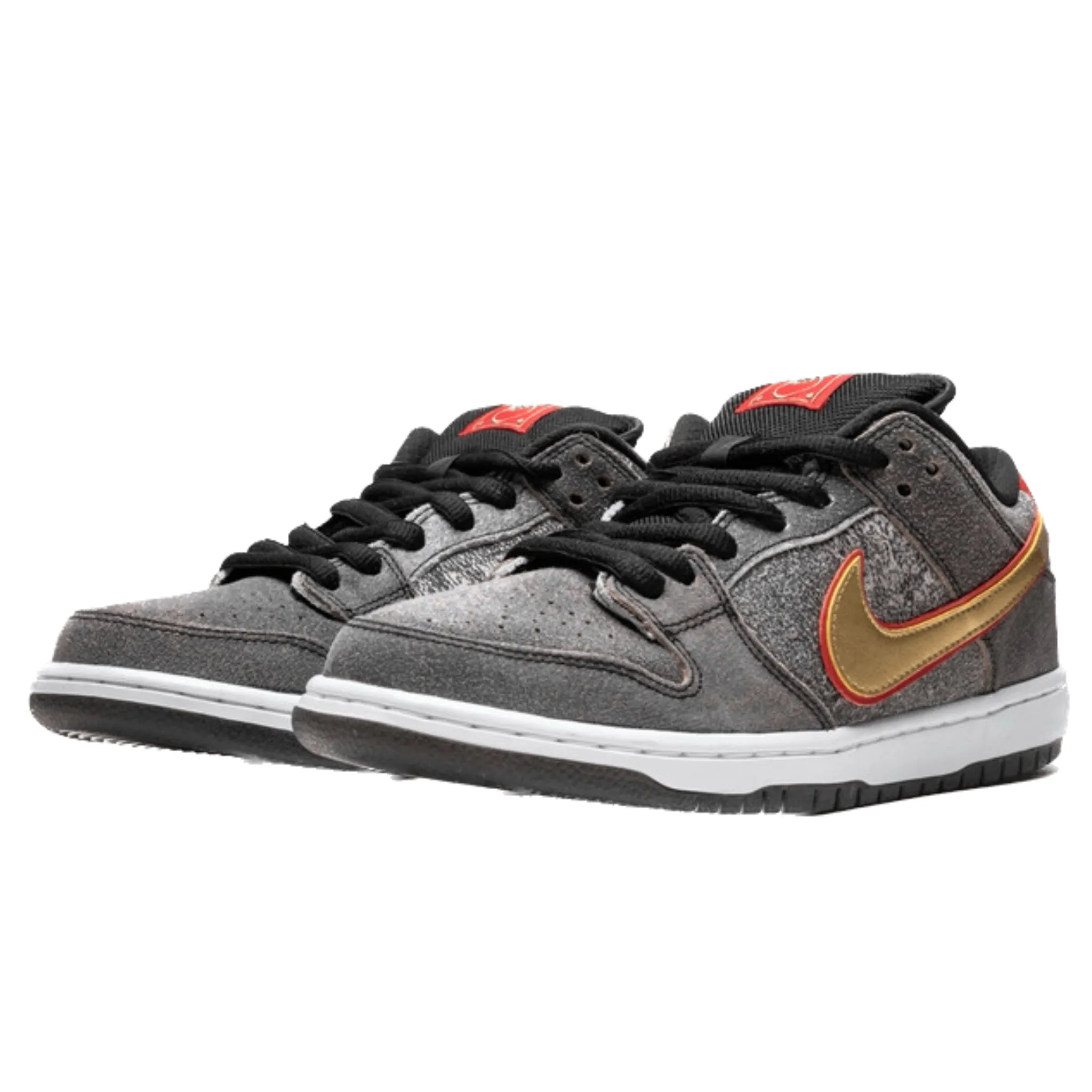 Nike SB Dunk Low Beijing Metallic Gold University Red Iconic Sneakers
