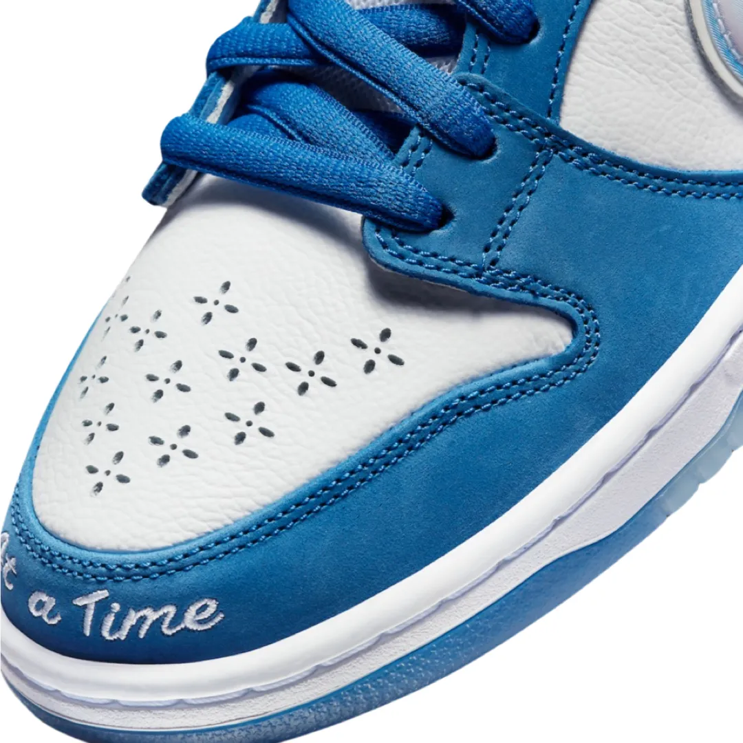 Nike SB Dunk Low Born X Raised One Block At A Time Deep Royal Blue White Iconic Sneakers