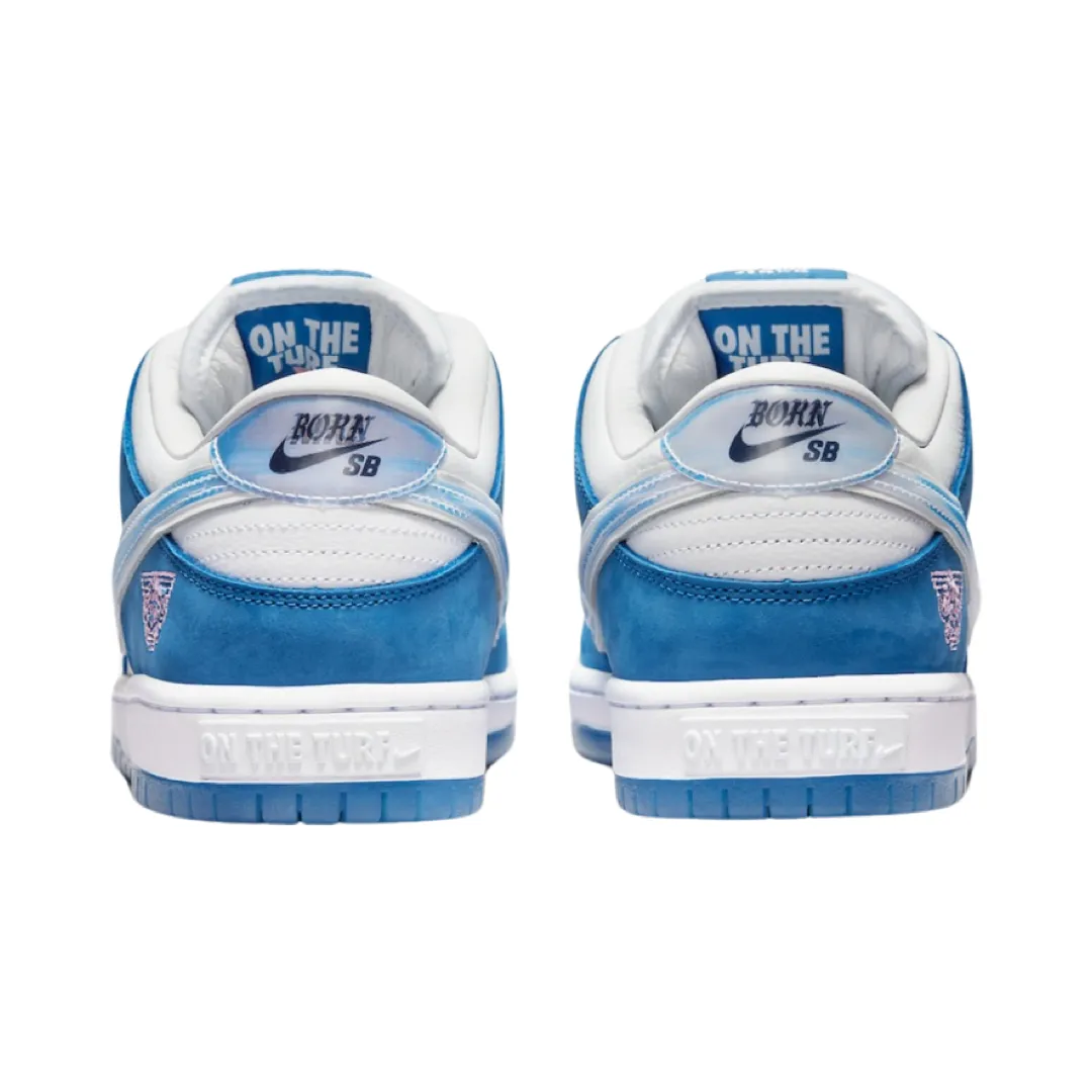 Nike SB Dunk Low Born X Raised One Block At A Time Deep Royal Blue White Iconic Sneakers