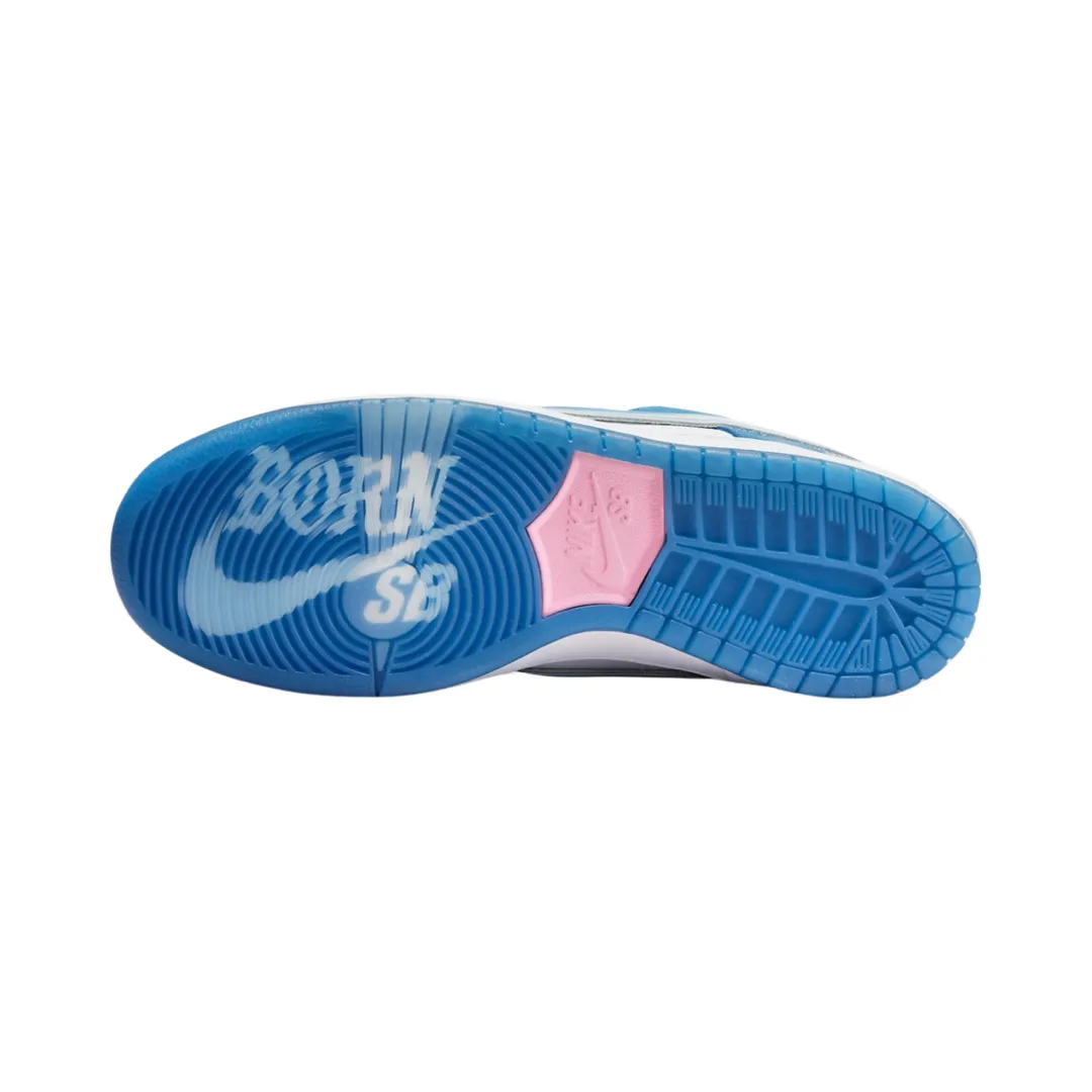 Nike SB Dunk Low Born X Raised One Block At A Time Deep Royal Blue White Iconic Sneakers