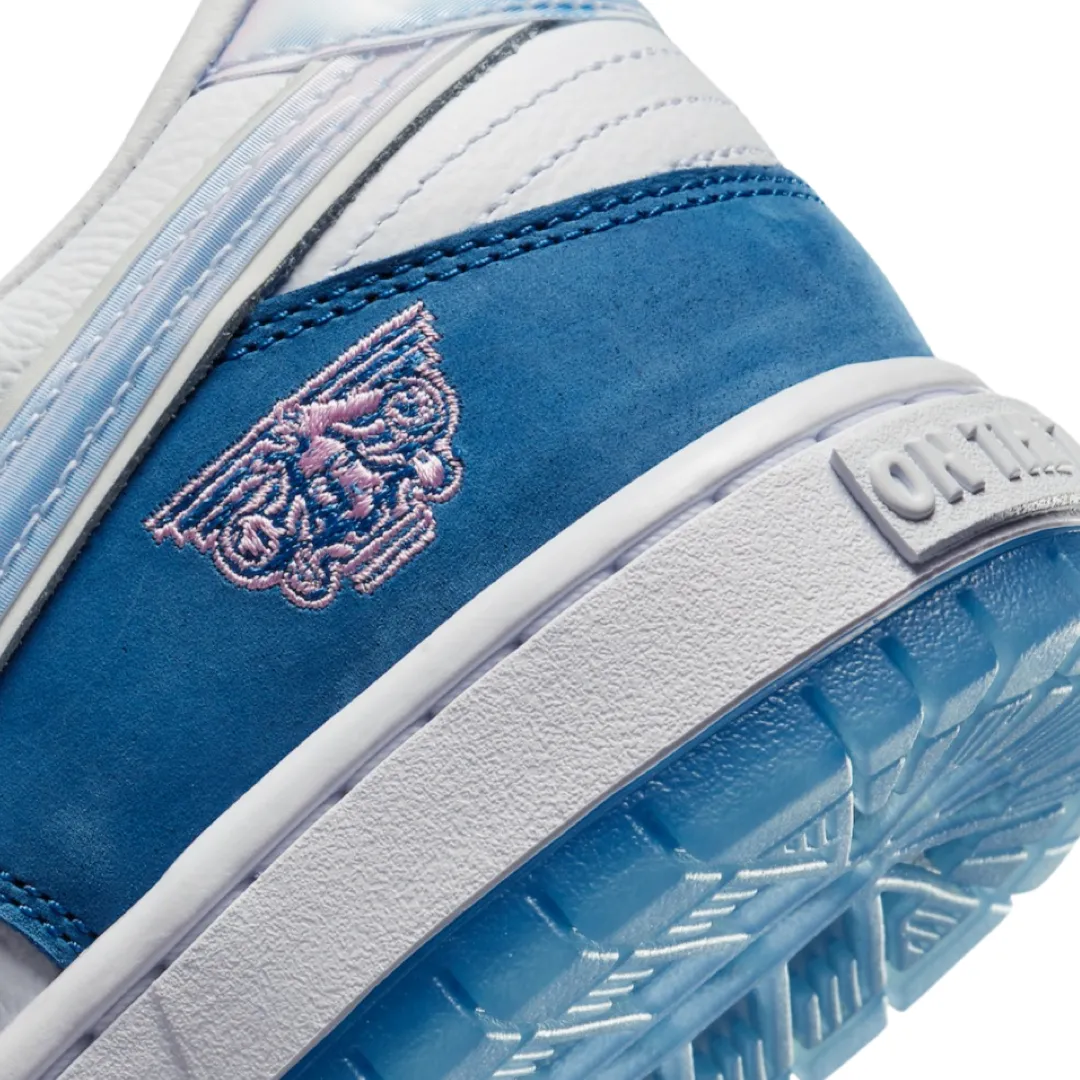 Nike SB Dunk Low Born X Raised One Block At A Time Deep Royal Blue White Iconic Sneakers
