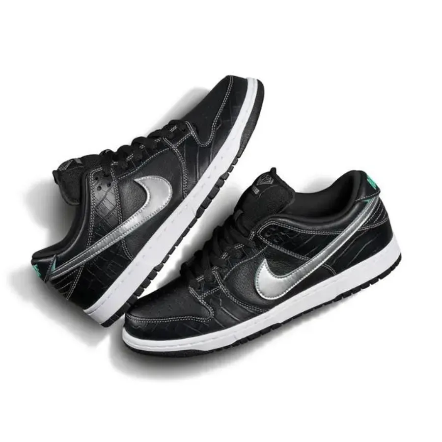 Nike SB Dunk Low Diamond Supply Co. Black Diamond Black Chrome Tropical Twist Iconic Sneakers
