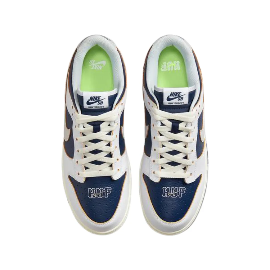 Nike SB Dunk Low HUF New York City White Vast Grey Midnight Navy Iconic Sneakers