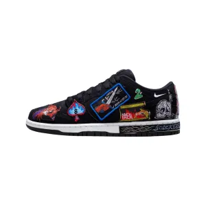 Nike SB Dunk Low Neck Face Black White Multi Colour Nike Dunk sneakers with classic silhouette