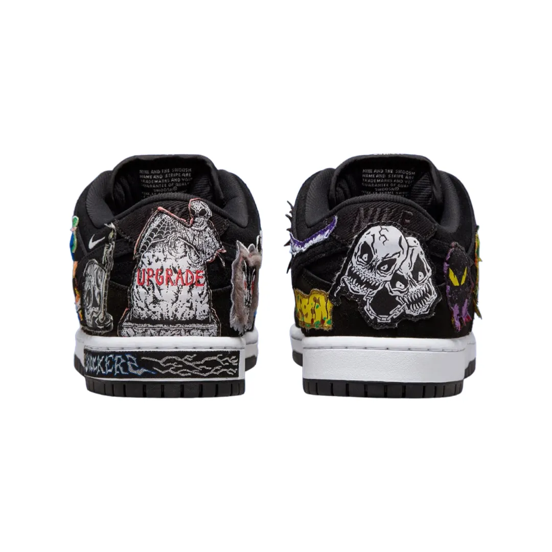 Nike SB Dunk Low Neck Face Black White Multi Colour Iconic Sneakers