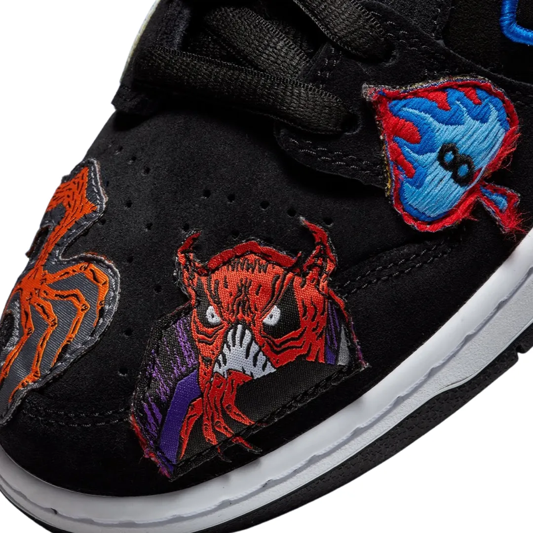 Nike SB Dunk Low Neck Face Black White Multi Colour Iconic Sneakers