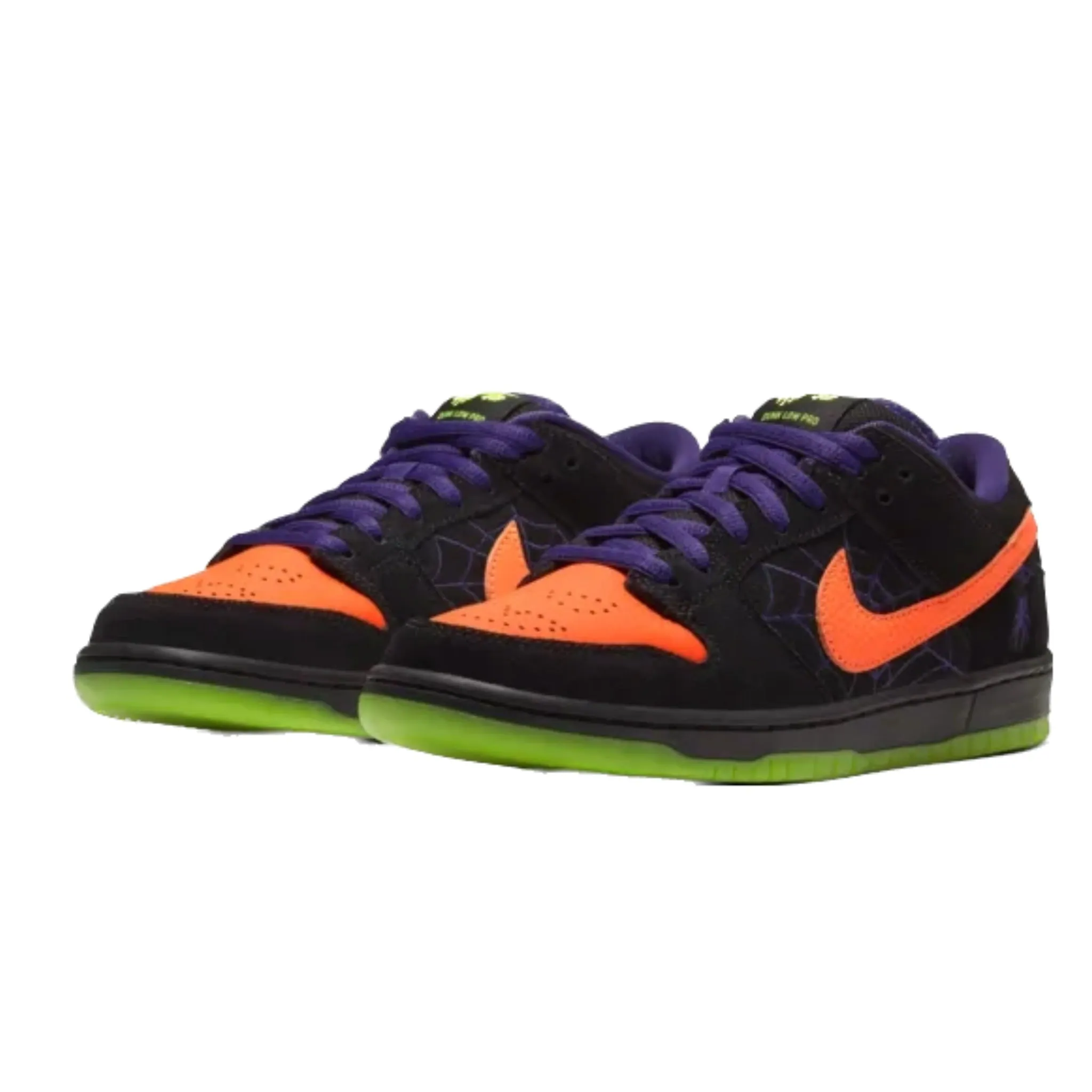 Nike SB Dunk Low Night of Mischief Halloween Black Orange Purple Electric Green Iconic Sneakers