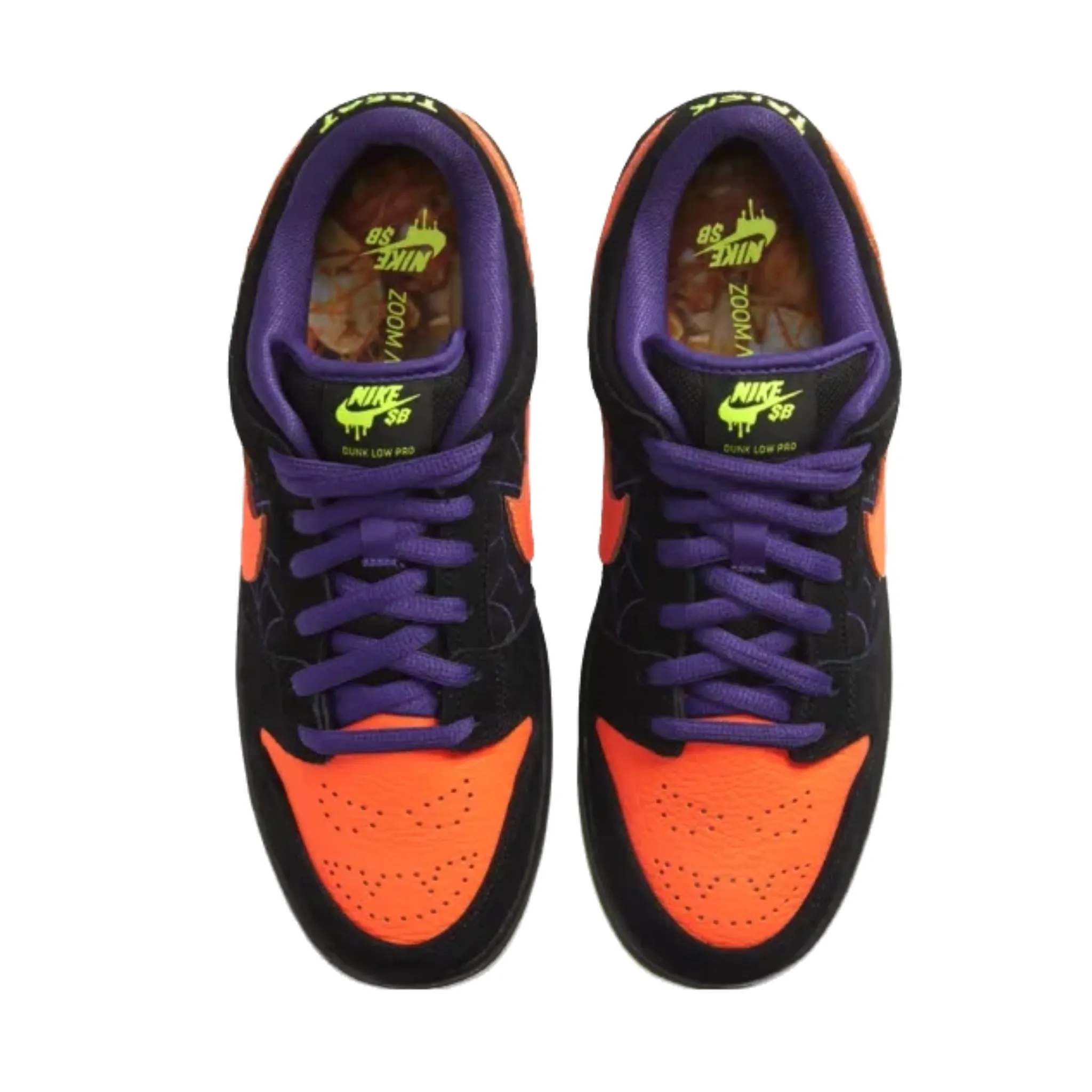 Nike SB Dunk Low Night of Mischief Halloween Black Orange Purple Electric Green Iconic Sneakers