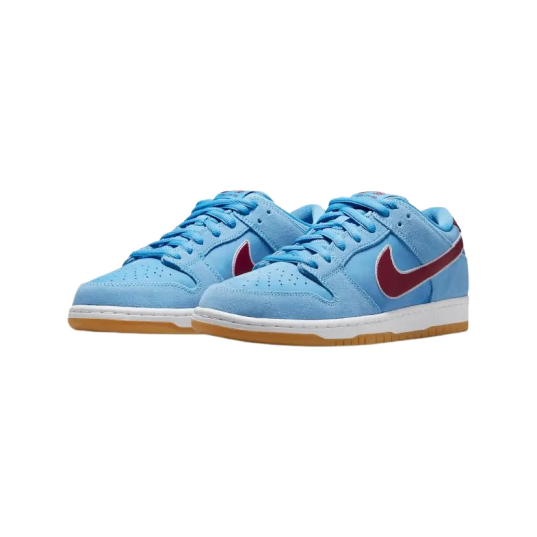 Nike SB Dunk Low Philadelphia Phillies Valor Blue Team Maroon White Gum Iconic Sneakers