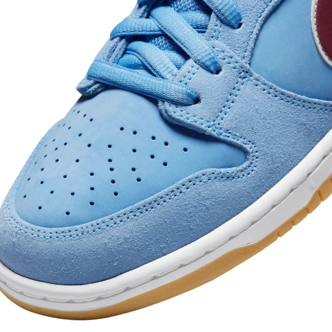 Nike SB Dunk Low Philadelphia Phillies Valor Blue Team Maroon White Gum Iconic Sneakers
