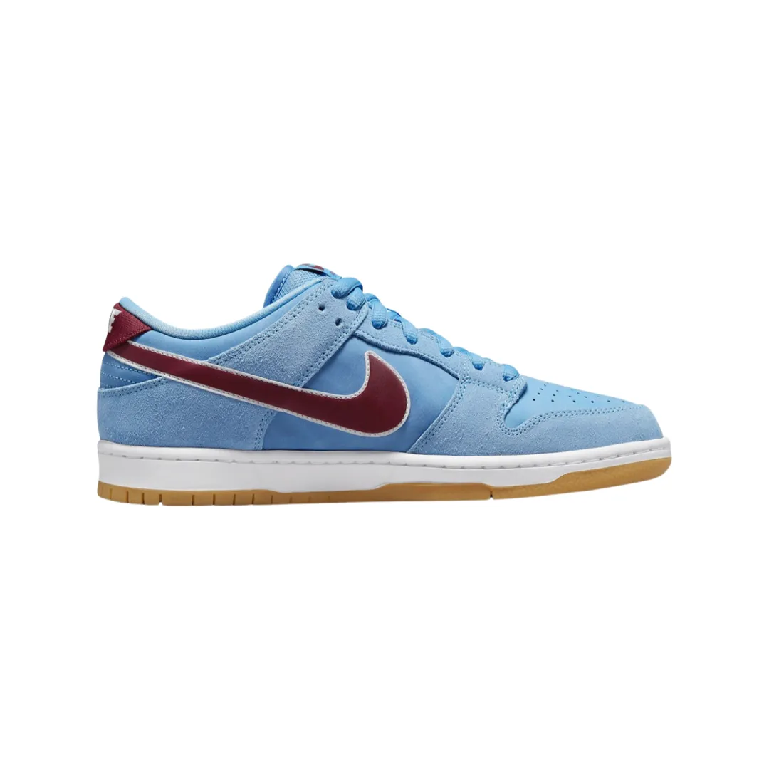 Nike SB Dunk Low Philadelphia Phillies Valor Blue Team Maroon White Gum Iconic Sneakers