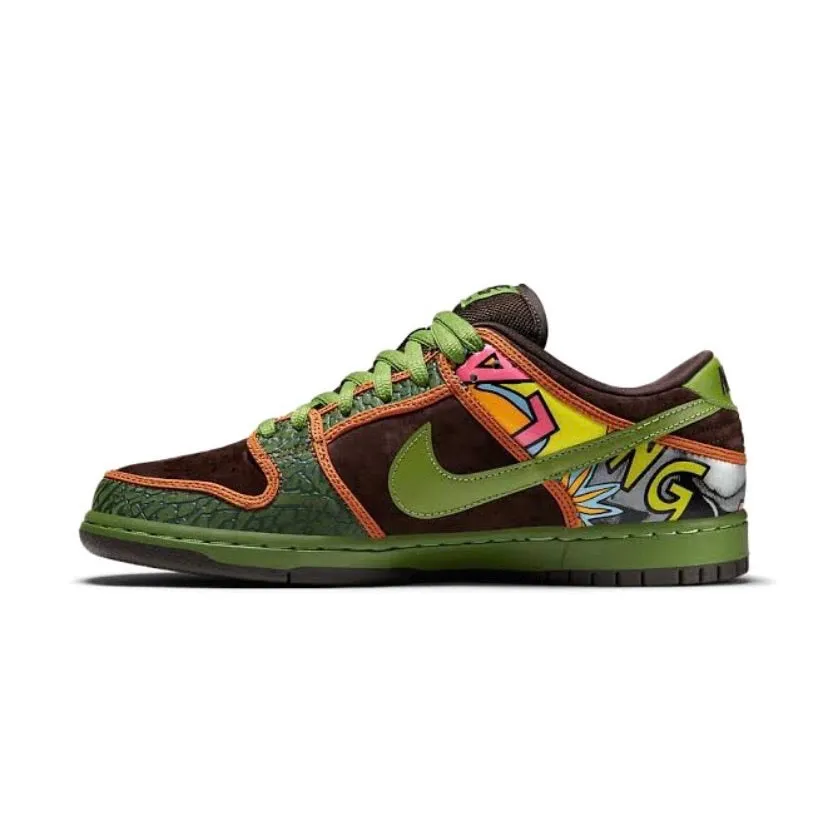 Nike SB Dunk Low Premium DLS SB QS De La Soul Safari Altitude Green Baroque Brown Nike Dunk sneakers with classic silhouette