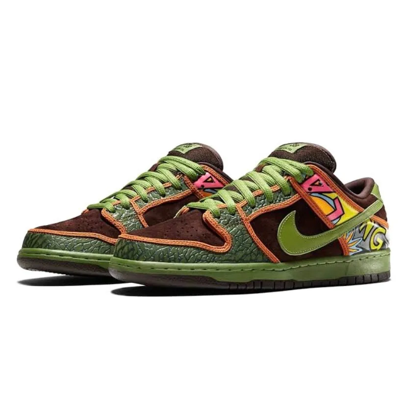 Nike SB Dunk Low Premium DLS SB QS De La Soul Safari Altitude Green Baroque Brown Iconic Sneakers