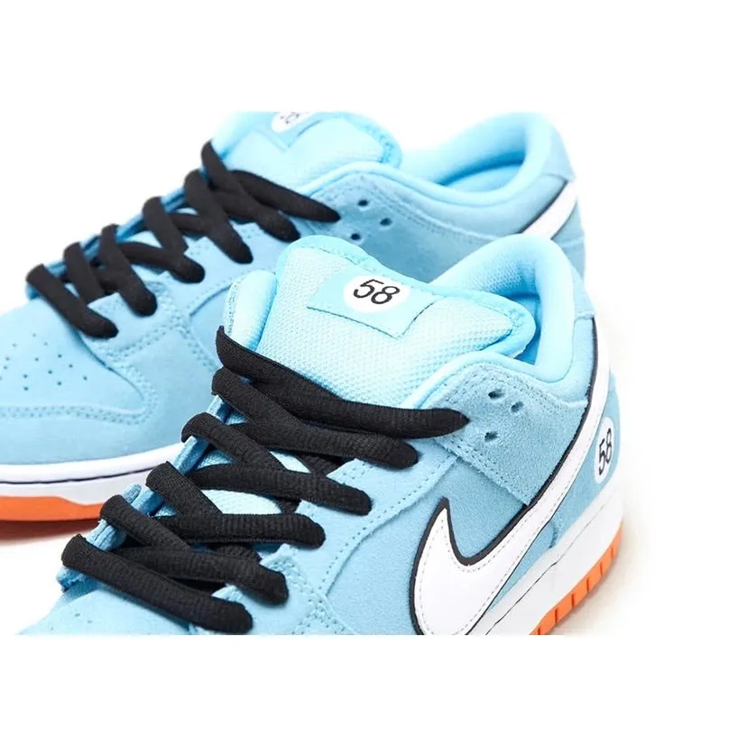 Nike SB Dunk Low Pro Club 58 Gulf Blue Chill White Safety Orange Iconic Sneakers