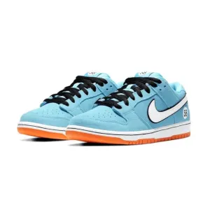 Nike SB Dunk Low Pro Club 58 Gulf Blue Chill White Safety Orange Nike Dunk sneakers with classic silhouette
