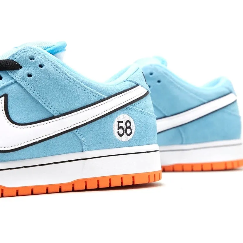 Nike SB Dunk Low Pro Club 58 Gulf Blue Chill White Safety Orange Iconic Sneakers