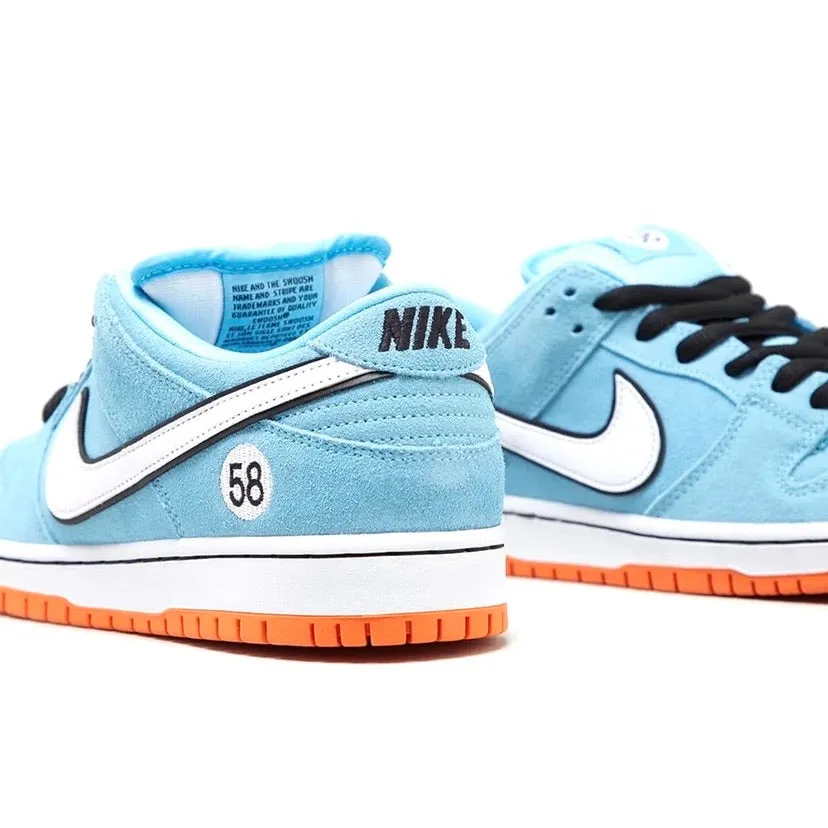 Nike SB Dunk Low Pro Club 58 Gulf Blue Chill White Safety Orange Iconic Sneakers