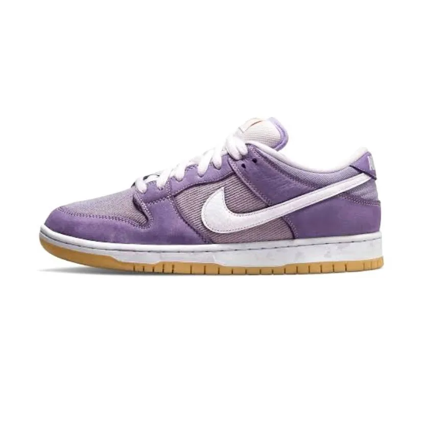 Nike SB Dunk Low Pro ISO Lilac Lilac Corduroy Nike Dunk sneakers with classic silhouette