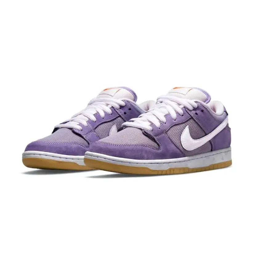 Nike SB Dunk Low Pro ISO Lilac Lilac Corduroy Iconic Sneakers