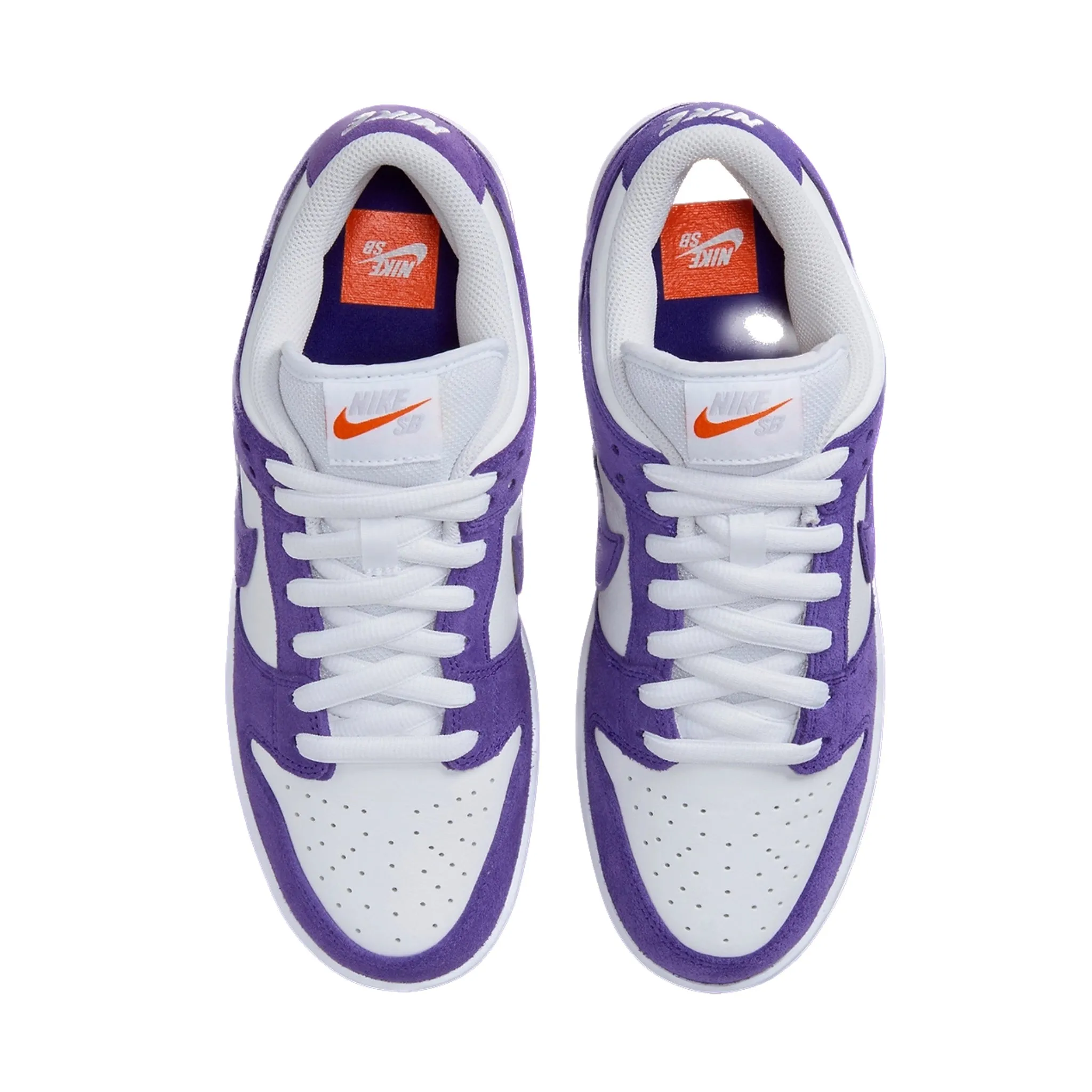 Nike SB Dunk Low Pro ISO Orange Label Court Purple White Gum Light Brown Iconic Sneakers