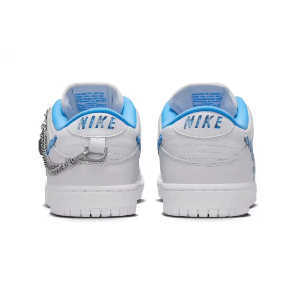 Nike SB Dunk Low Pro Nicole Hause White University Blue Midnight Navy Pure Platinum Iconic Sneakers