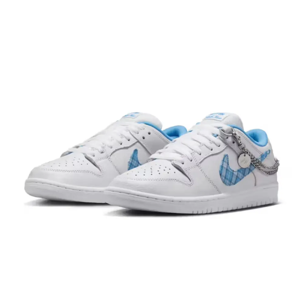 Nike SB Dunk Low Pro Nicole Hause White University Blue Midnight Navy Pure Platinum Iconic Sneakers