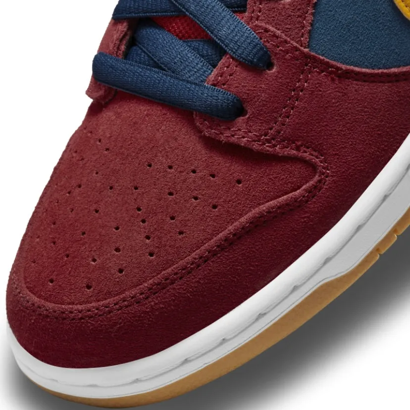 Nike SB Dunk Low Pro Premium Barcelona Navy University Gold Gym Red Iconic Sneakers