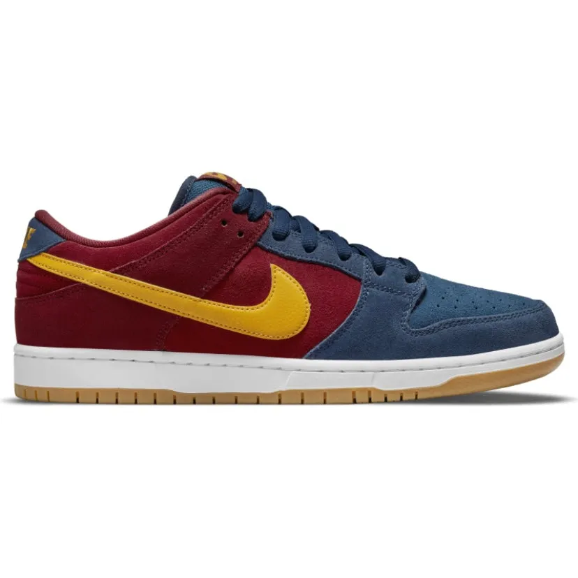 Nike SB Dunk Low Pro Premium Barcelona Navy University Gold Gym Red Iconic Sneakers