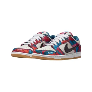 Nike SB Dunk Low Pro Premium QS Parra Fireberry Black Nike Dunk sneakers with classic silhouette