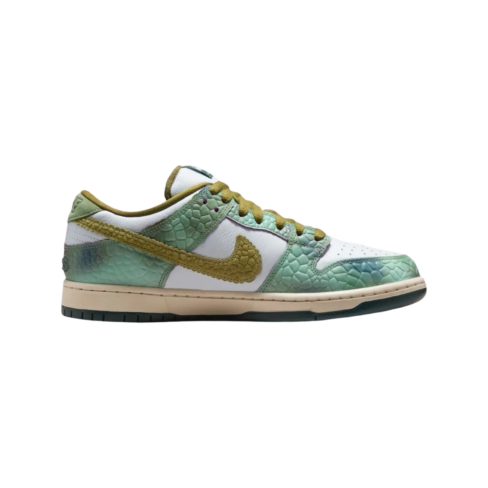 Nike SB Dunk Low Pro QS Oil Green Desert Moss White Iconic Sneakers