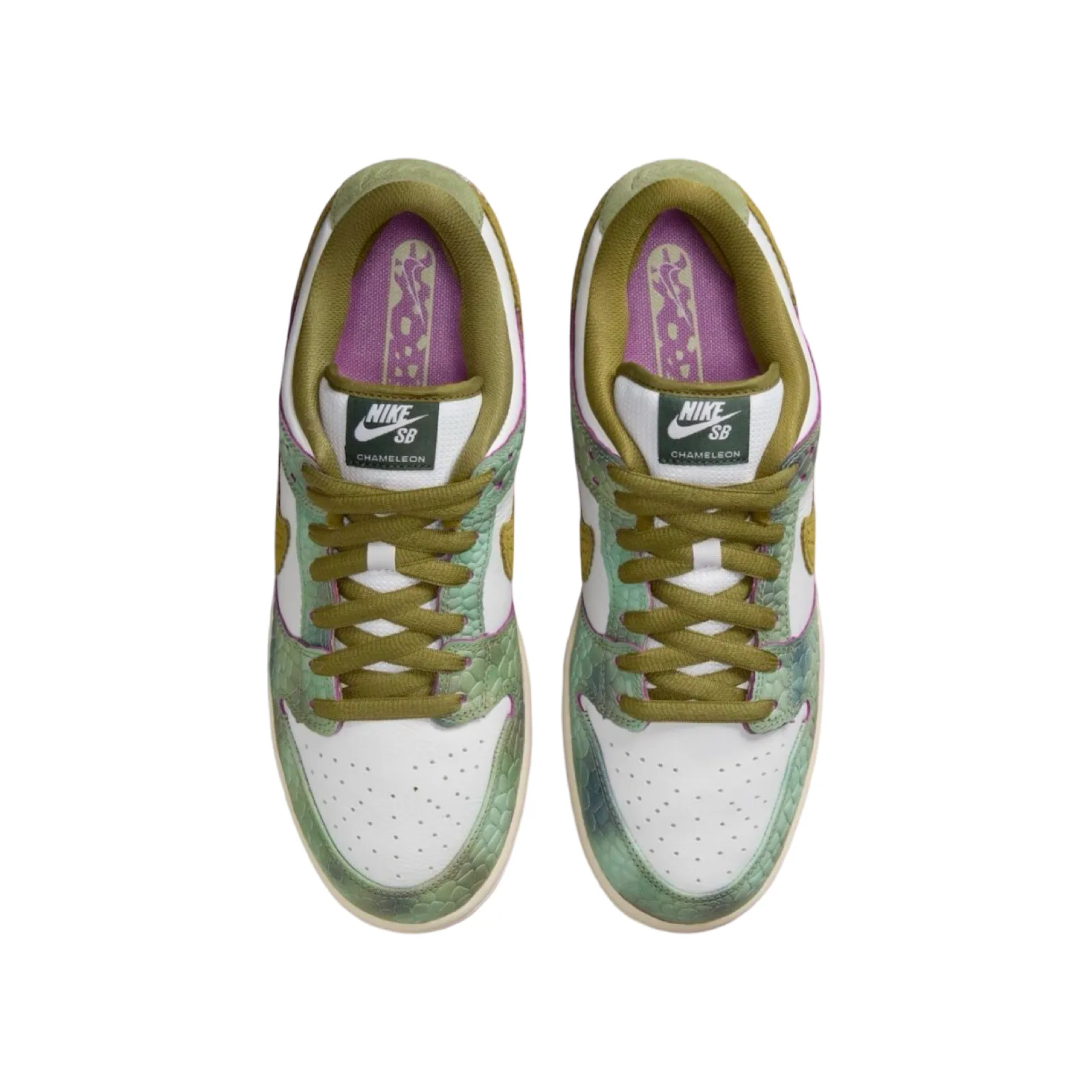 Nike SB Dunk Low Pro QS Oil Green Desert Moss White Iconic Sneakers