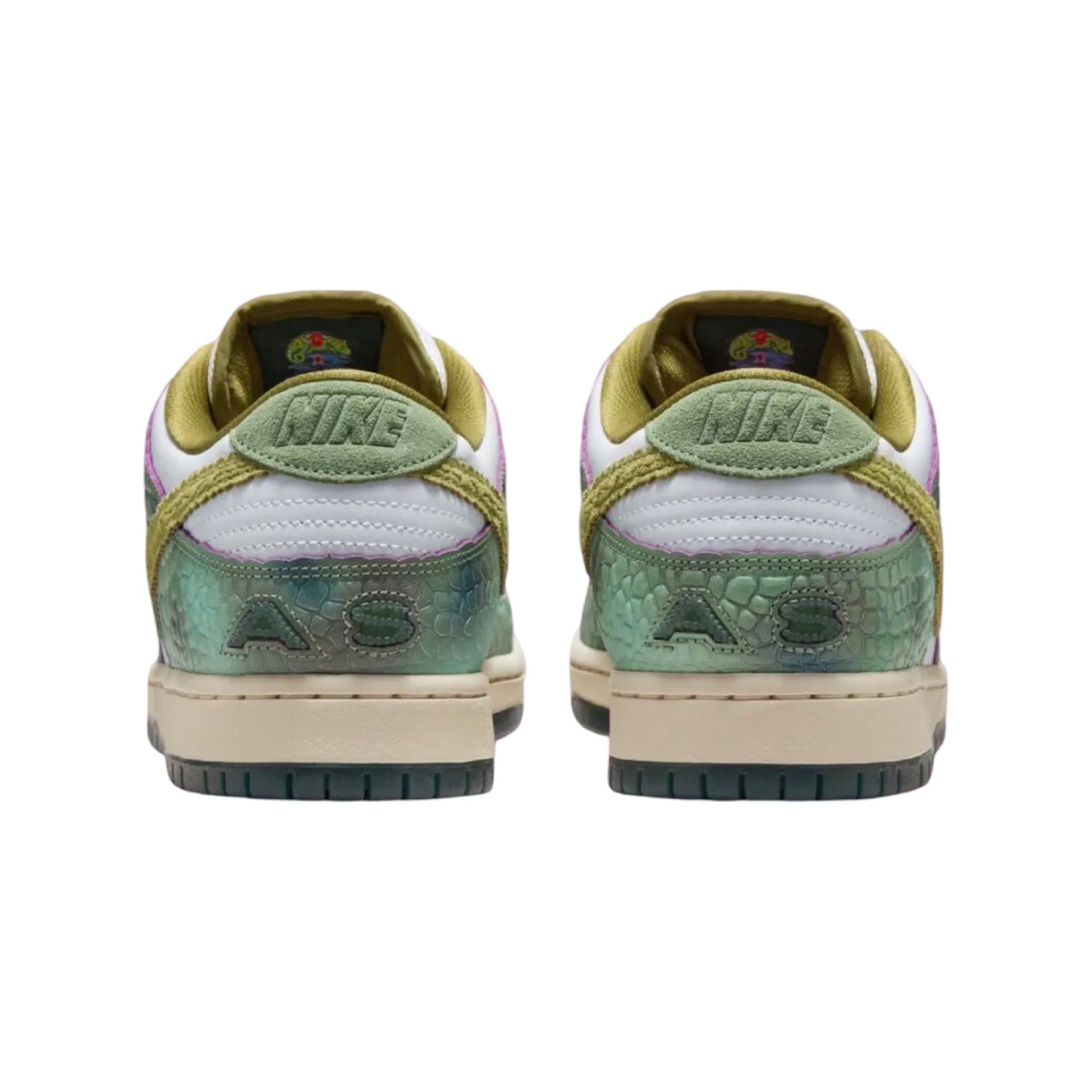 Nike SB Dunk Low Pro QS Oil Green Desert Moss White Iconic Sneakers