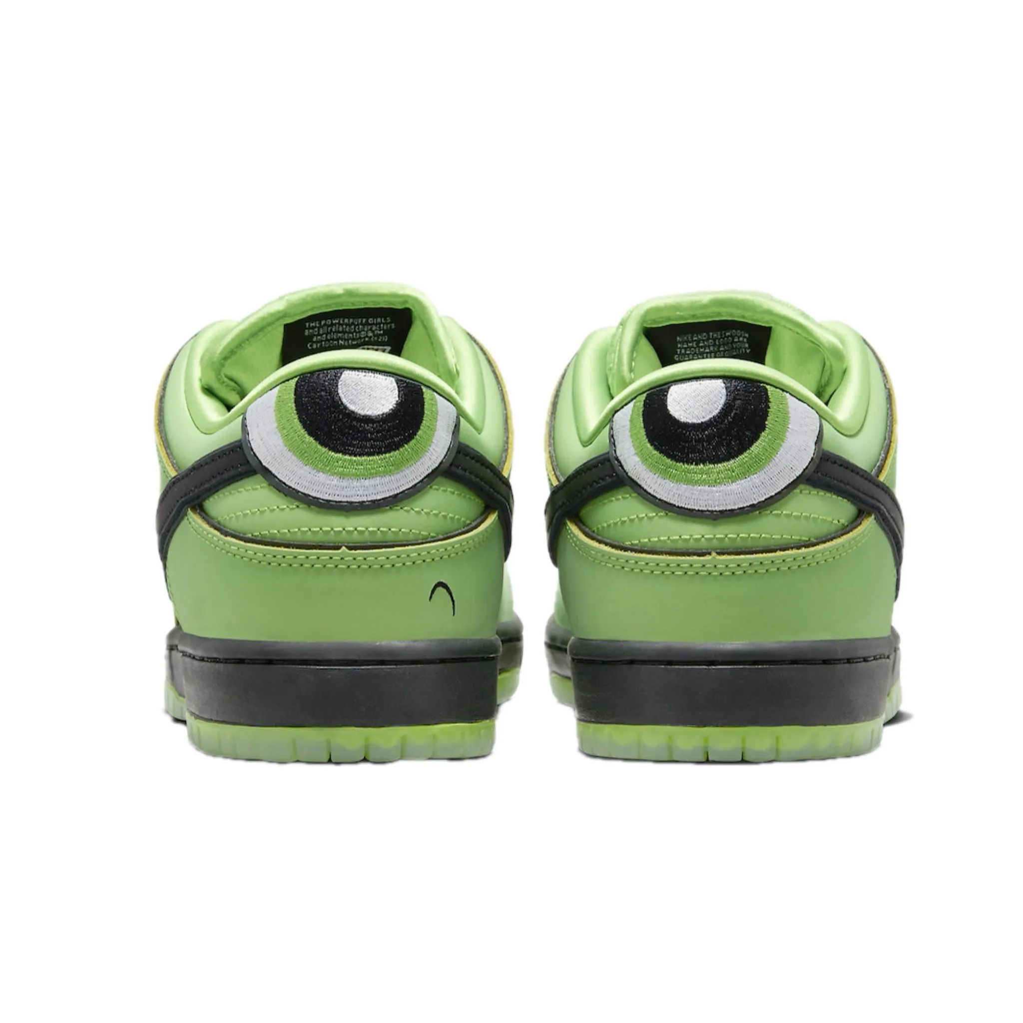 Nike SB Dunk Low (PS) The Powerpuff Girls Buttercup Mean Green Black Lotus Pink Iconic Sneakers