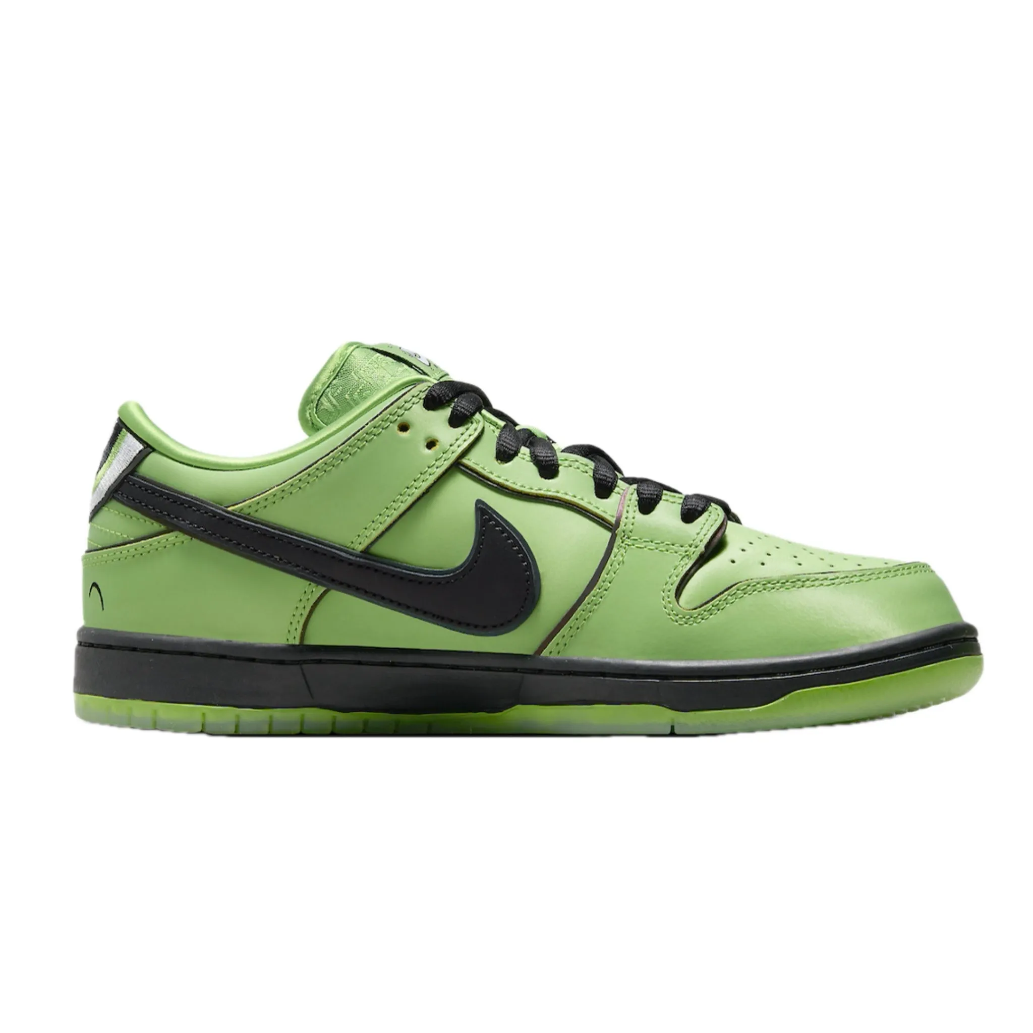Nike SB Dunk Low (PS) The Powerpuff Girls Buttercup Mean Green Black Lotus Pink Iconic Sneakers