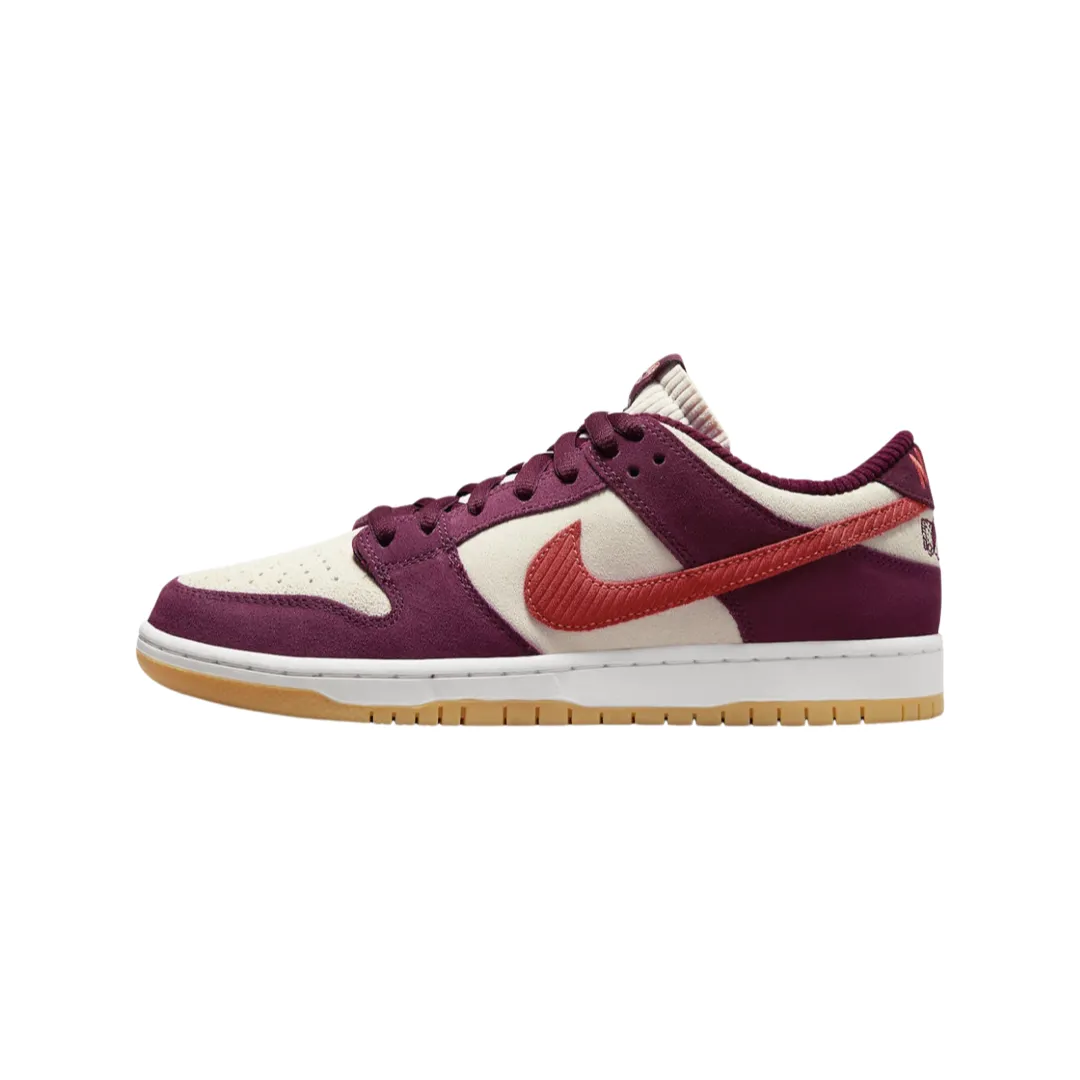 Nike SB Dunk Low QS Skate Like a Girl Dark Beetroot Light Crimson Nike Dunk sneakers with classic silhouette
