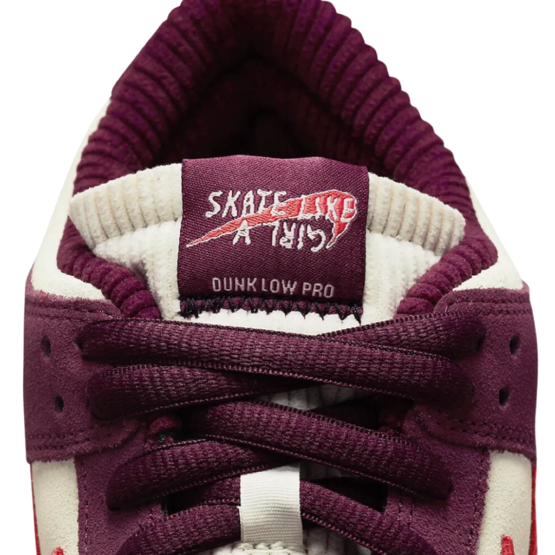 Nike SB Dunk Low QS Skate Like a Girl Dark Beetroot Light Crimson Iconic Sneakers