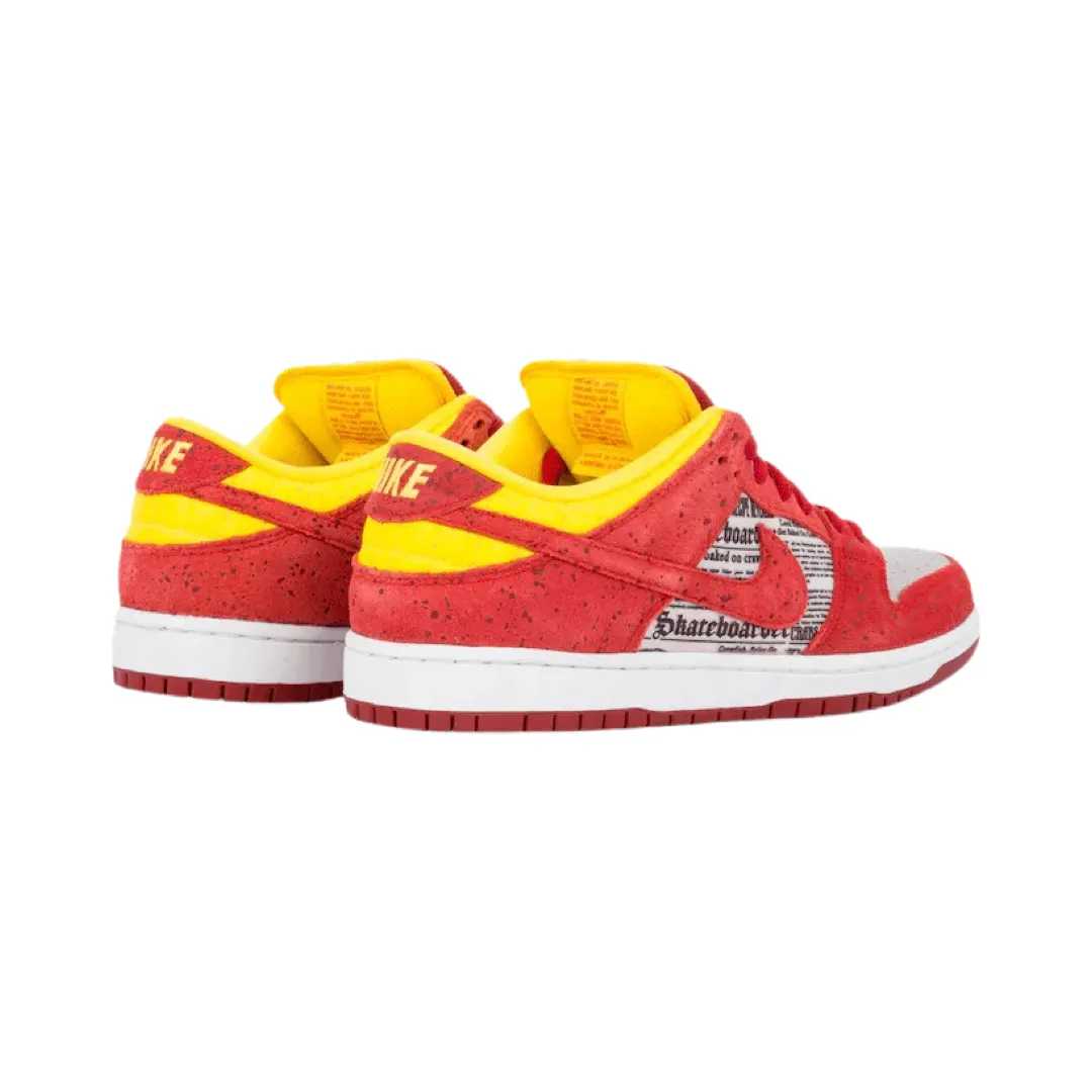 Nike SB Dunk Low Rukus Crawfish Action Red Metallic Silver Tour Yellow (Regular Box) Iconic Sneakers