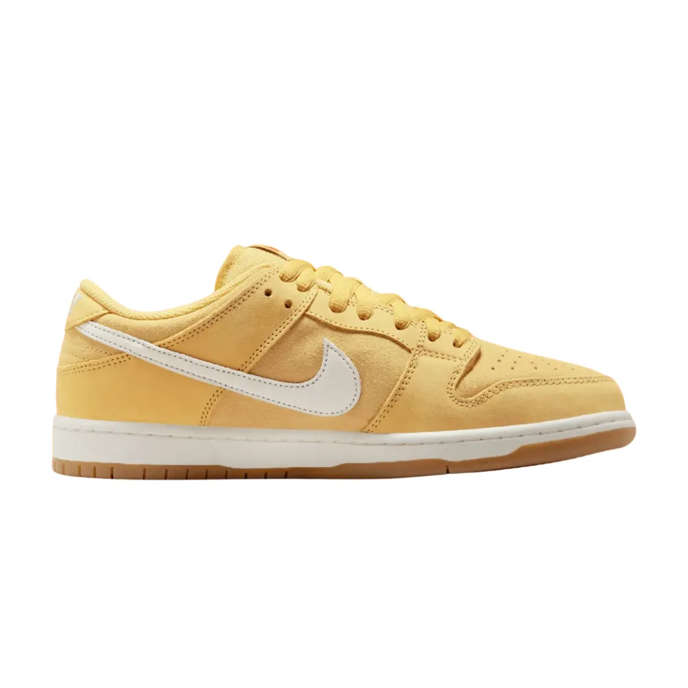 Nike SB Dunk Low Saturn Gold Solar Flare Gum Light Brown Safety Nike Dunk sneakers with classic silhouette